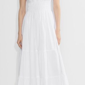 Aritzia Martine Popline White Maxi Dress